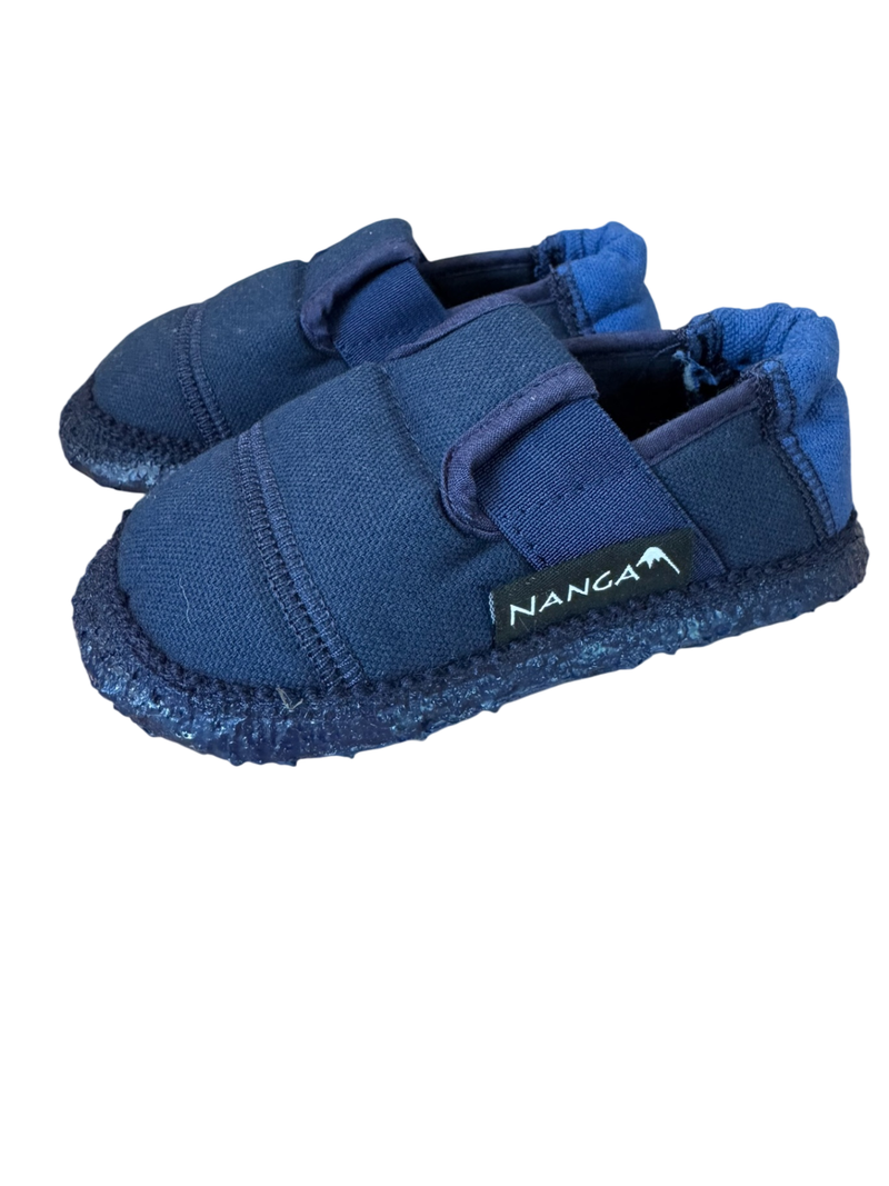 Hausschuhe Babyschuhe „Klette“ dunkelblau Gr.22 | Nanga