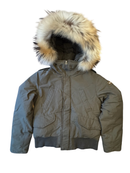 Bomberjacke Blouson Kapuze Echtfell abnehmbar Khaki Gr.10 | Woolrich