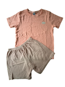 Pyjama Orange-weiß Gr.140 | Petit Bateau