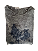 Langarmshirt Grau mit Druck Gr.10 | Bonpoint