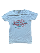 T-Shirt "Wonderful World" Weiß mit buntem Print Gr.10 | Bonpoint