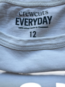 T-Shirt Weiß mit dunkelblauem Druck Gr.12 | Crewcuts