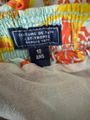 Badeshorts Orange, hellblau, mit Seesternen Gr.10 | Vilebrequin