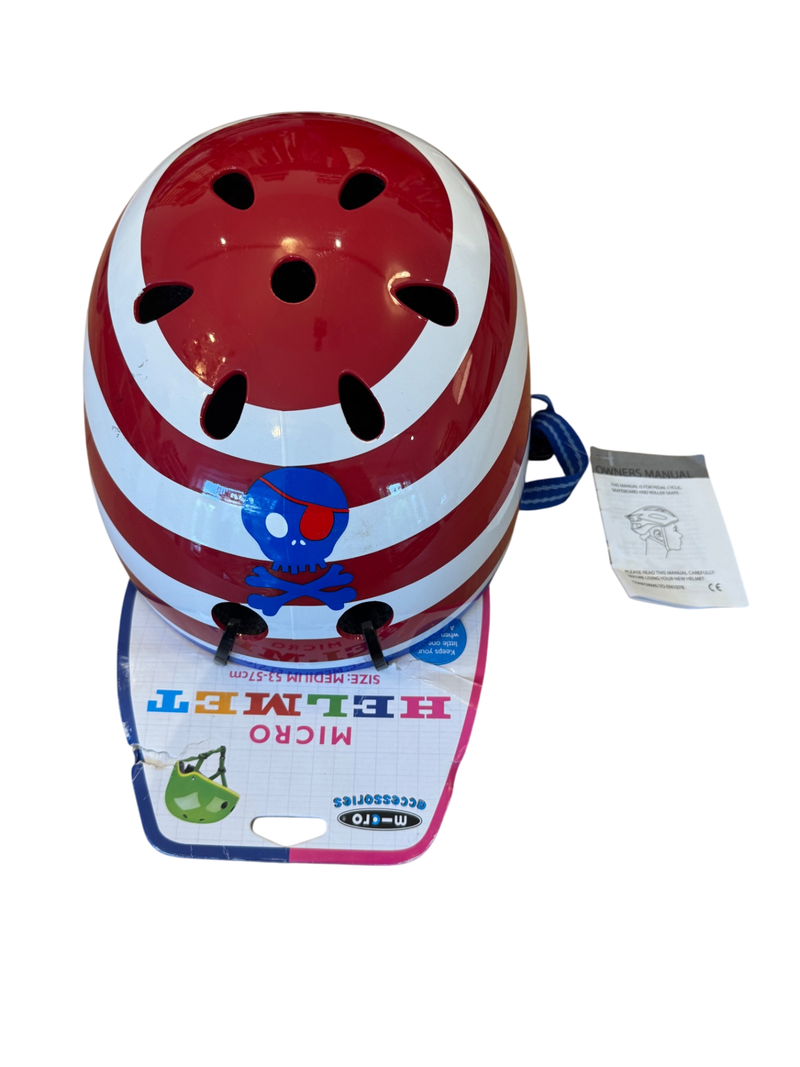 Schutzhelm Rot-Weiß Gr.M (53-57cm) | micro