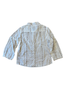 Bluse Beige/Weiß mit stickereien Gr. | ZARA