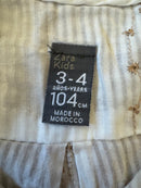 Bluse Beige/Weiß mit stickereien Gr. | ZARA