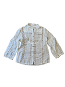 Bluse Beige/Weiß mit stickereien Gr. | ZARA