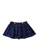 Faltenrock Dunkelblau mit rotem Karo-Muster Gr.104 | ZARA