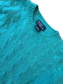 Pullover Türkis mit pinken Patches Gr.128 | Polo Ralph Lauren