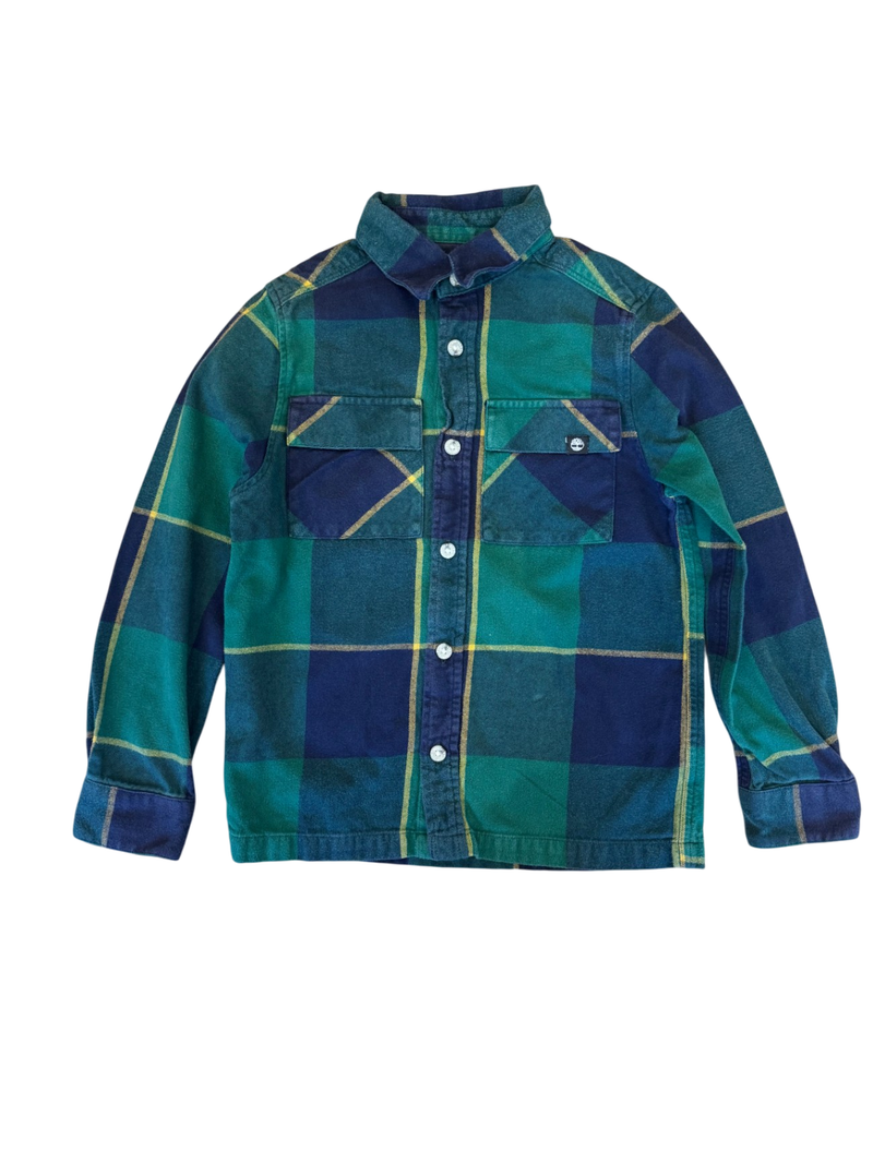 Flanell-Hemd Jungs Blau & Grün kariert Gr.128 | Timberland