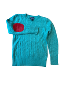 Pullover Türkis mit pinken Patches Gr.128 | Polo Ralph Lauren