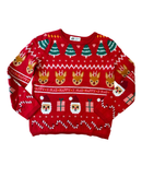 Pullover Blau mit bunten Weihnachtsmotiven Gr.122 | H&M