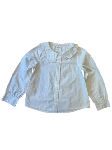 Bluse mit Rüschenkragen Weiß Gr.6-7 | Crewcuts