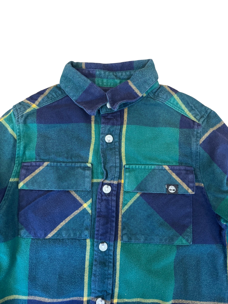 Flanell-Hemd Jungs Blau & Grün kariert Gr.128 | Timberland