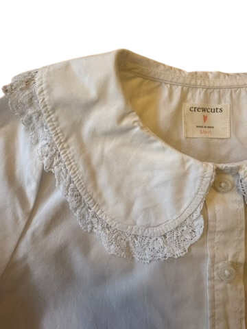 Bluse mit Rüschenkragen Weiß Gr.6-7 | Crewcuts