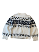 Pullover im Norweger-Stil Weiß, Schwarz Gr.10 | Bonpoint