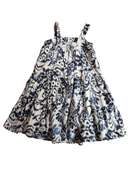 Träger-Kleid mit Batikmusterin Creme und Dunkelblau Gr.128 | GAP