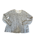 Bluse Beige mit blauem Blumendruck Gr. | Miss Puff