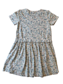 Kleid Beige mit lila Blümenmuster Gr.110 | Wheat