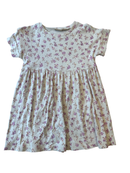 Kleid Beige mit lila Blümenmuster Gr.110 | Wheat