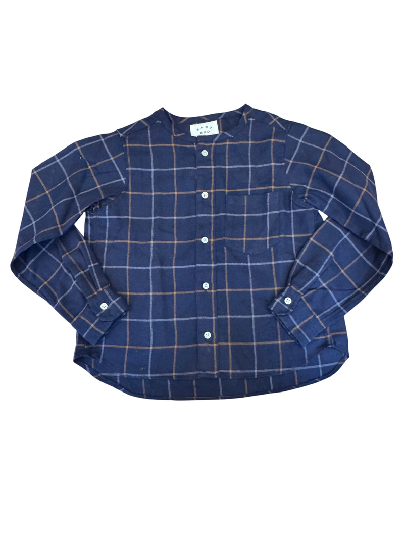 Bluse Blau kariert Flanell Gr.128 | East End