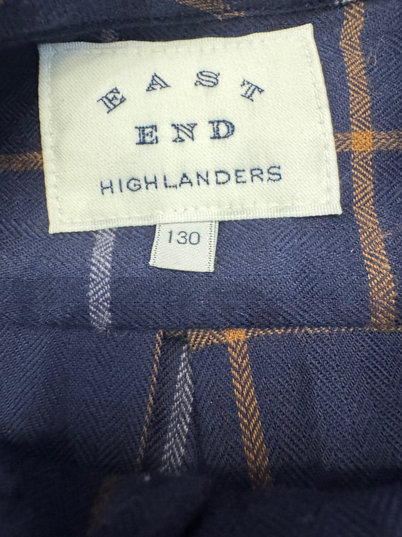 Bluse Blau kariert Flanell Gr.128 | East End