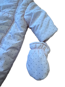 Schneeanzug Baby Mädchen Rosa mit grauen Punkten Gr.62 | Jacadi