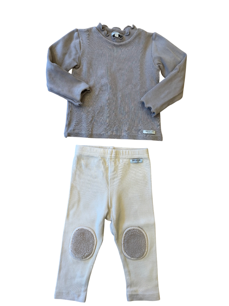 Set: Keene Leggins & Shirt Beige/Taupe Gr.92/98 | Donsje