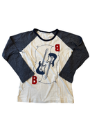 Langarmshirt Beige mit Gitarren-Motiv Gr.6 | Bonpoint