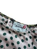 Bluse Beige mit grünen Punkten Gr.128 | Bellerose