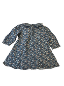 Kleid blaugrau mit Blümchen Gr.92 | Petit Bateau