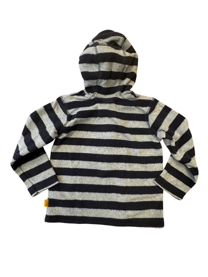 Hoodie Grau-Schwarz gestreift Gr.98 | Steiff