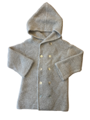 Strickmantel hellgrau Gr.92 | HANDMADE