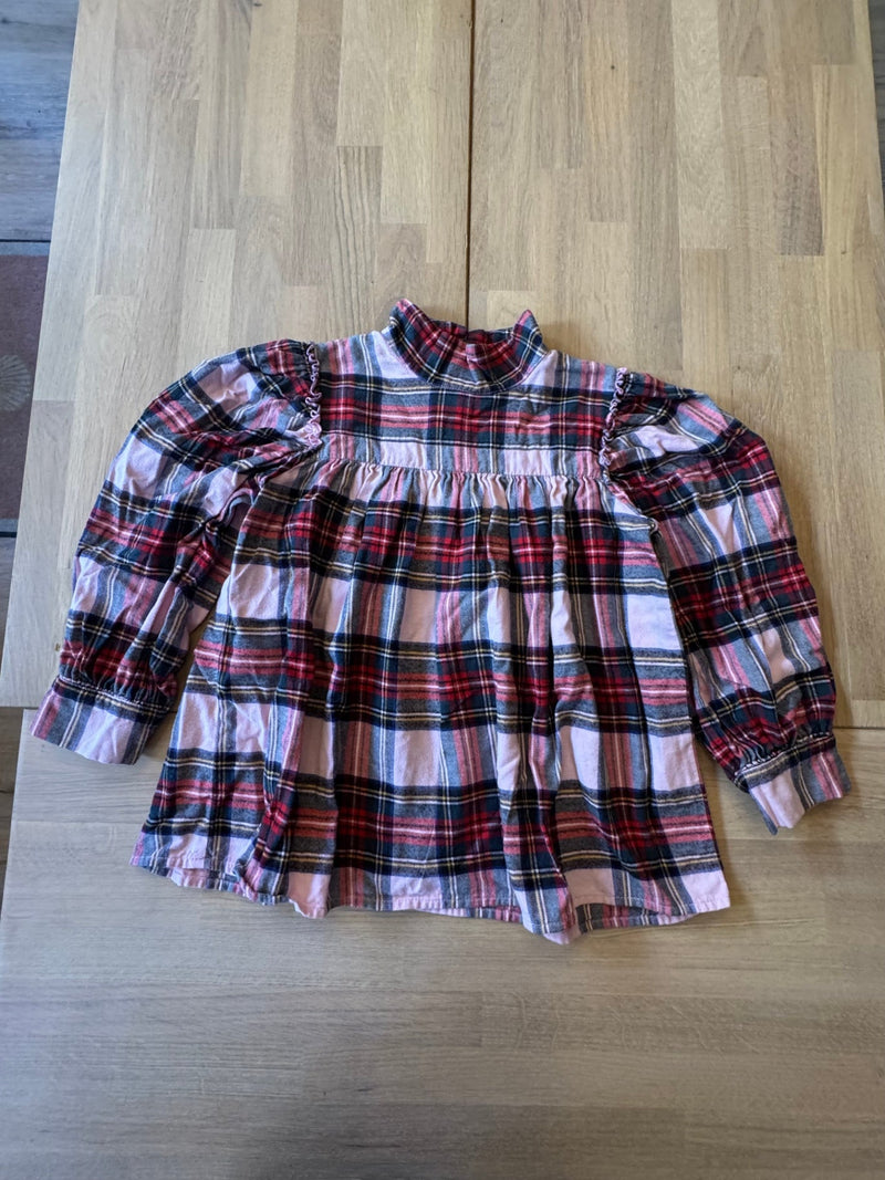 Bluse Mädchen Rot kariert Gr.128 | Morley
