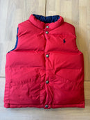 Daunen-Weste zum Wenden Rot / Blau Gr.116 | Ralph Lauren