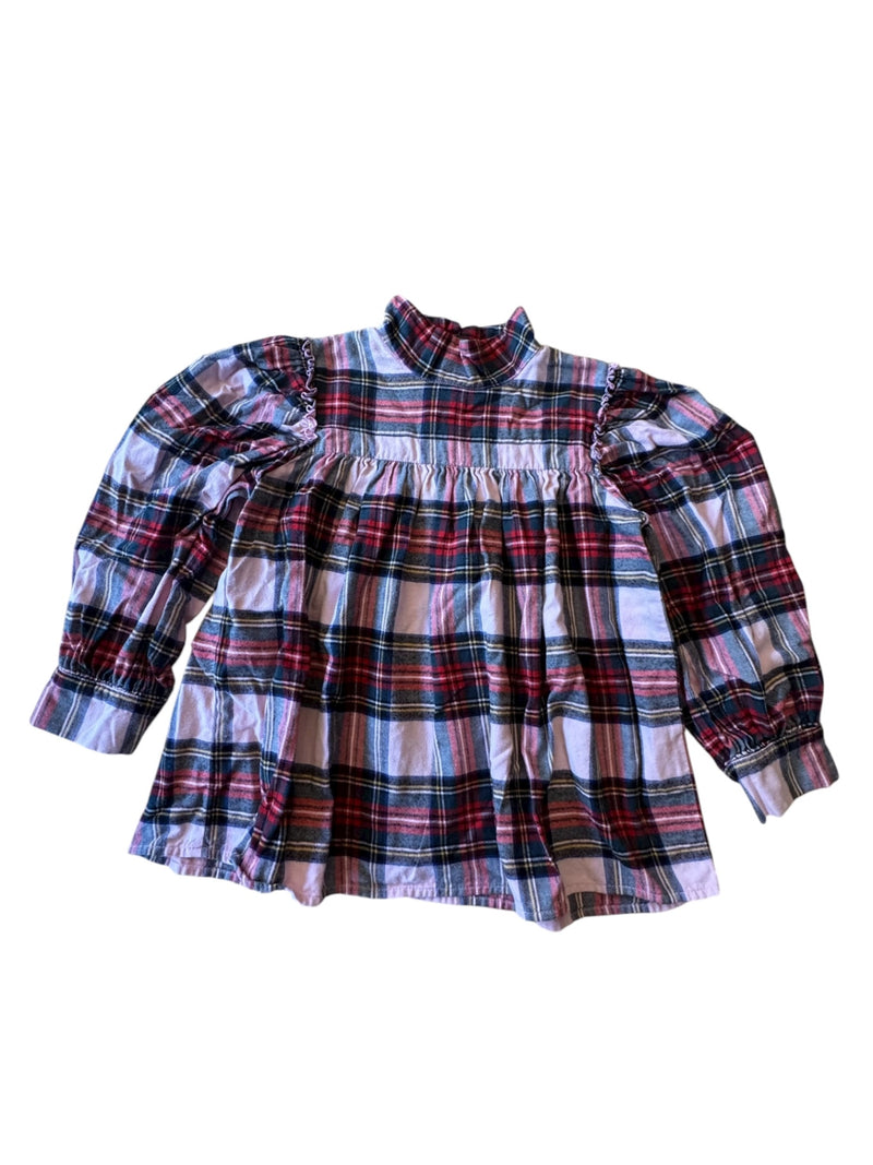 Bluse Mädchen Rot kariert Gr.128 | Morley