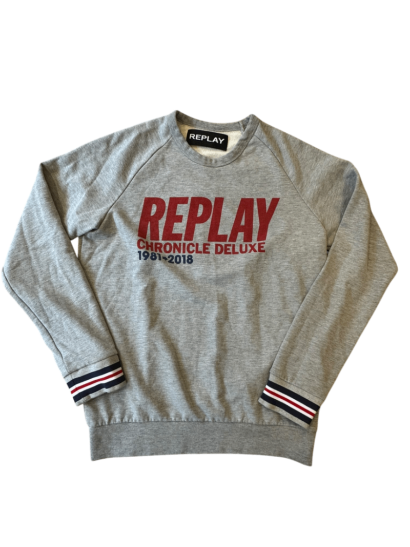 Sweatshirt Grau Logo-Print Gr.176 | Replay