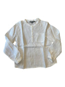 Hemd kragenlos Leinen Weiß Gr.128 | Bonpoint