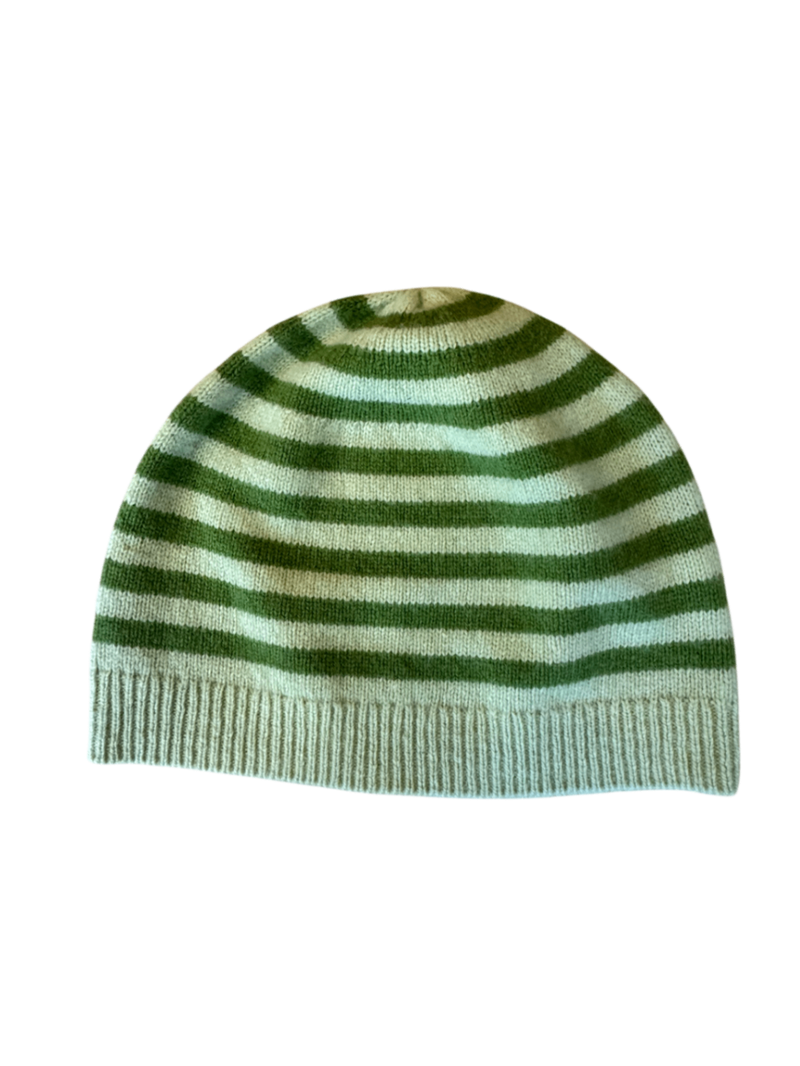 Mütze Grün und Weiß gestreift Gr.6-8 | GAP