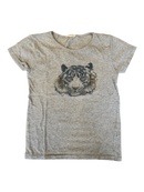 T-Shirt Grau mit Tigerkopf Gr.128 | Hundred Pieces
