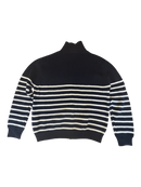 Strickjacke Full Zip Jungen Marineblau und Weiß Gr.12 | il gufo