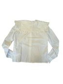 Bluse Weiß mit Spitzenkragen Gr.14 | Les Coyotes de Paris