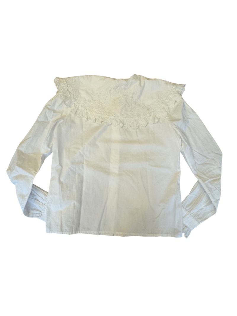 Bluse Weiß mit Spitzenkragen Gr.14 | Les Coyotes de Paris