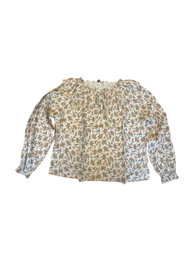 Bluse Beige mit floralem Muster Gr.12 | The New Society