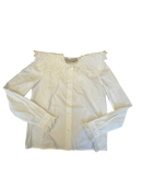 Bluse Weiß mit Spitzenkragen Gr.14 | Les Coyotes de Paris
