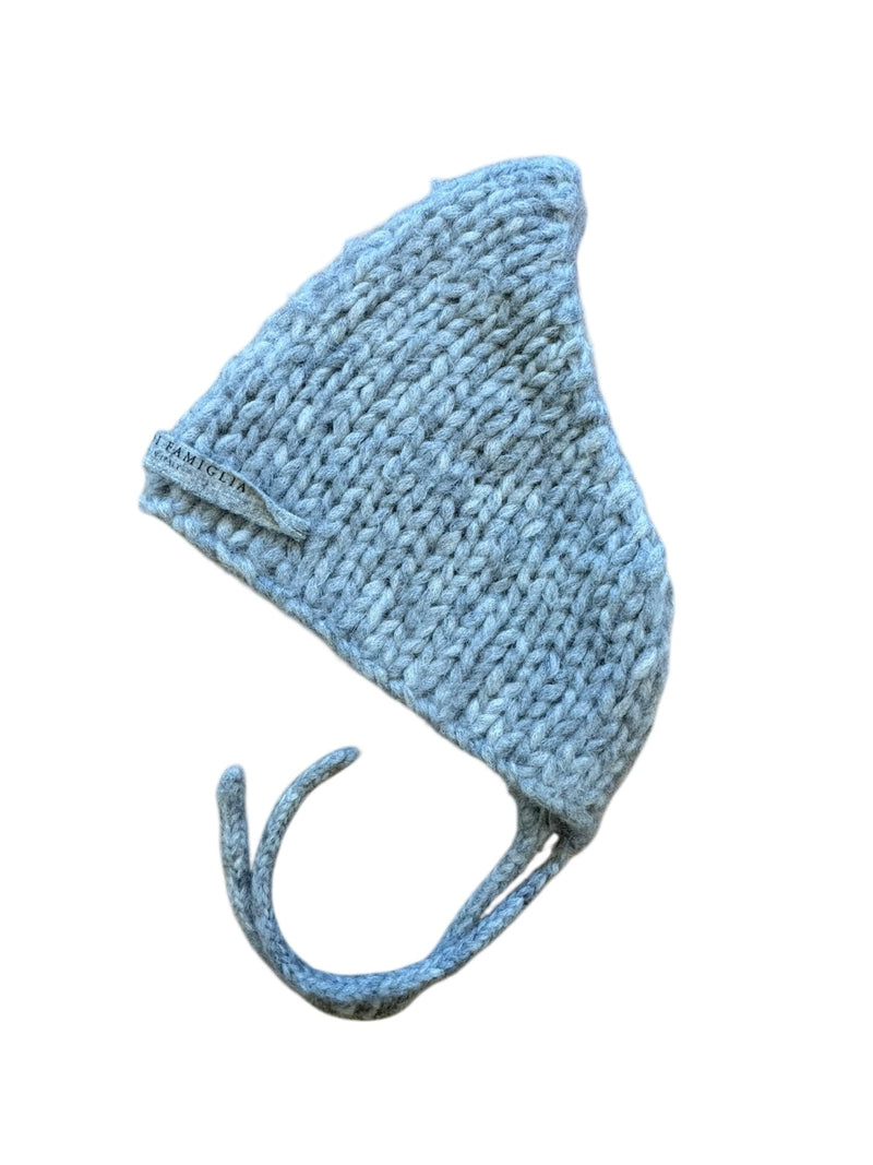 Pixie-Mütze Baby Grau Merinowolle Gr.1 | Album die Famiglia