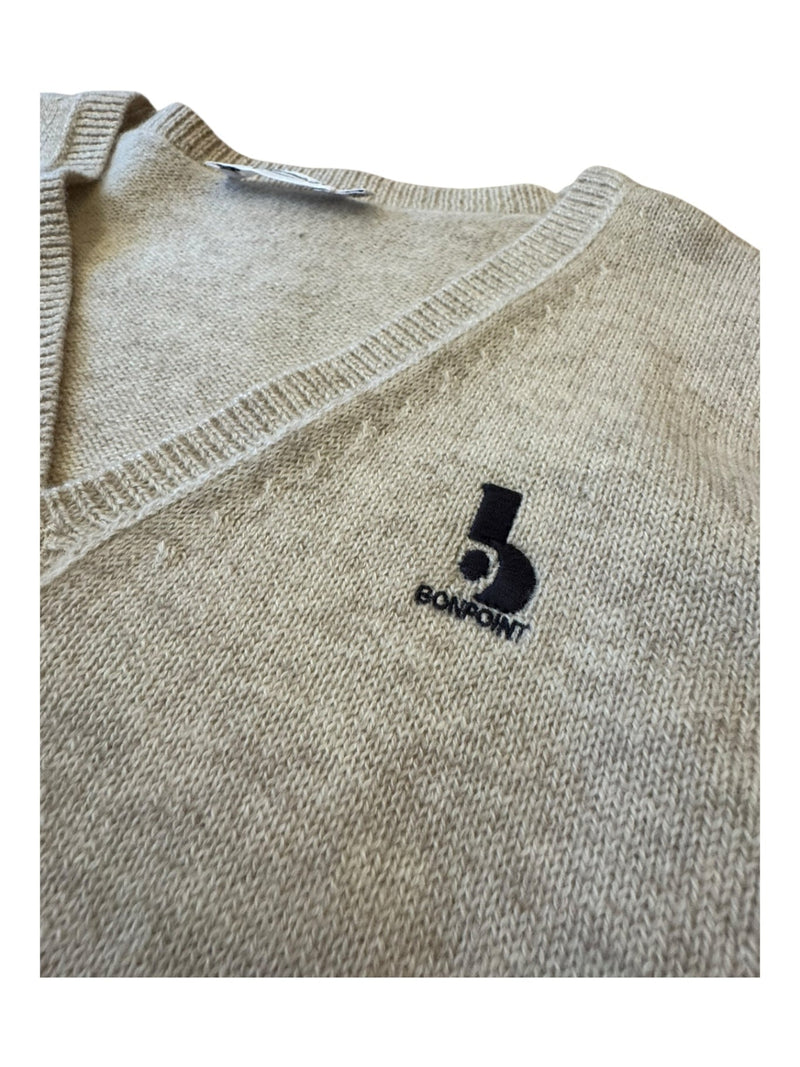 Cardigan 100% Wolle Beige Gr.10 | Bonpoint