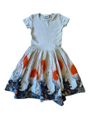 Kleid Beige mit Häschen-Motiv Gr.122/128 | MOLO