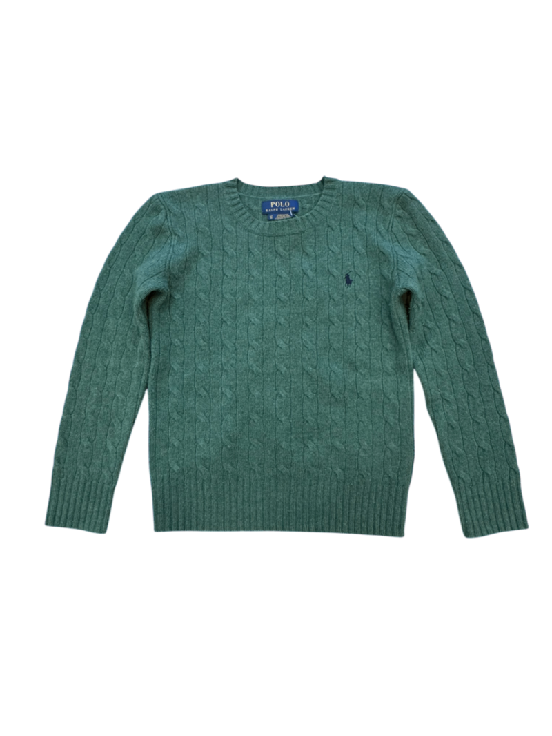 Pullover Jungs grün 100% Kaschmir Gr.8 | Polo Ralph Lauren