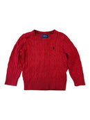 Pullover Zopfstrick Rundhals Rot Gr.98 | Polo Ralph Lauren